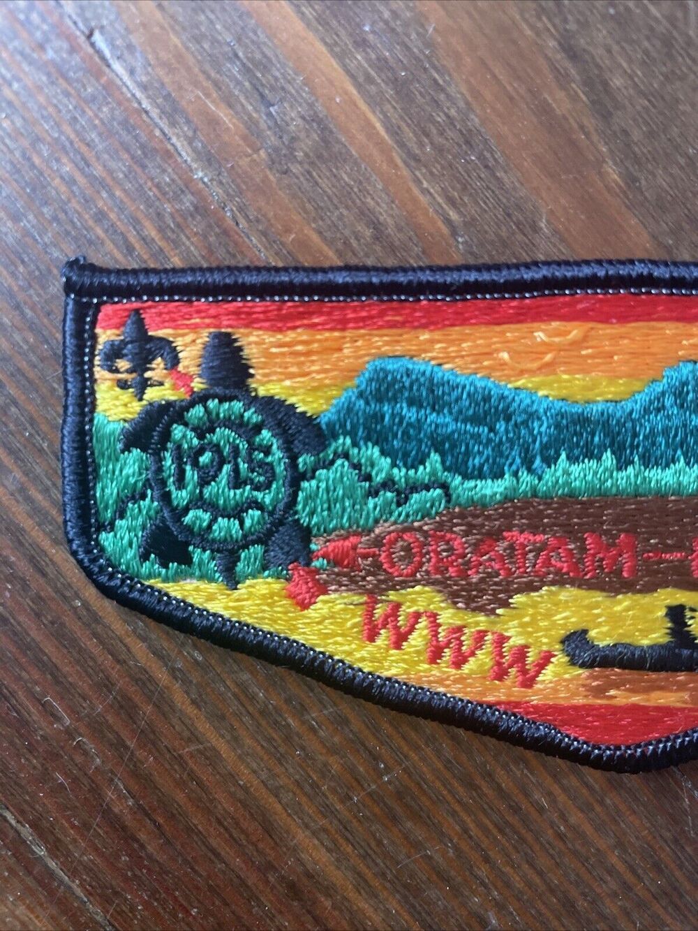 Vintage Oratam Lodge 484 OA Order Arrow WWW Boy Scouts America Flap Patch - Picture 2 of 4